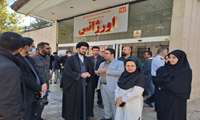  بازدید امام جمعه شهرستان تویسرکان از بیمارستان ولیعصر(عج)